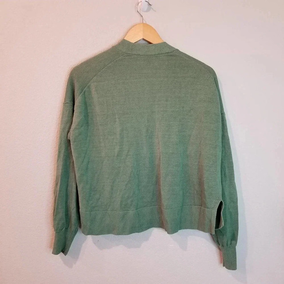 Ann Taylor Women's Linen Blend Cardigan Size Small Green Buttons - Picture 4 of 10